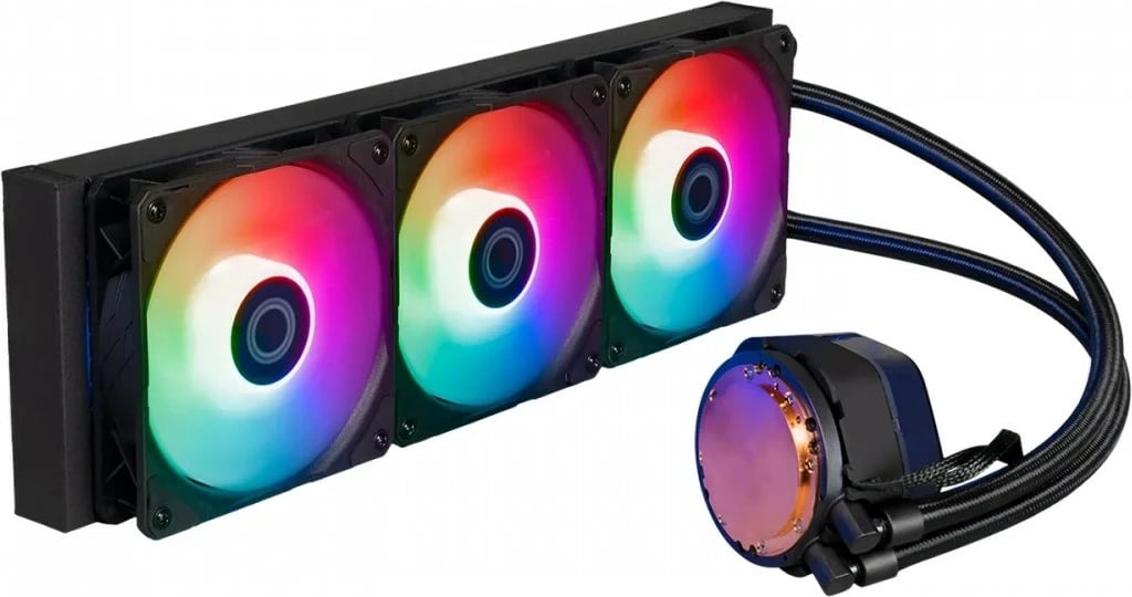 Kasë ftohëse me lëng Cooler Master MasterLiquid 360 Atmos, ARGB, 3x120mm, e bardhë