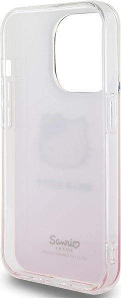 Mbështjellës Hello Kitty IML Gradient Electrop Kitty Head për iPhone 15 Pro Max, rozë