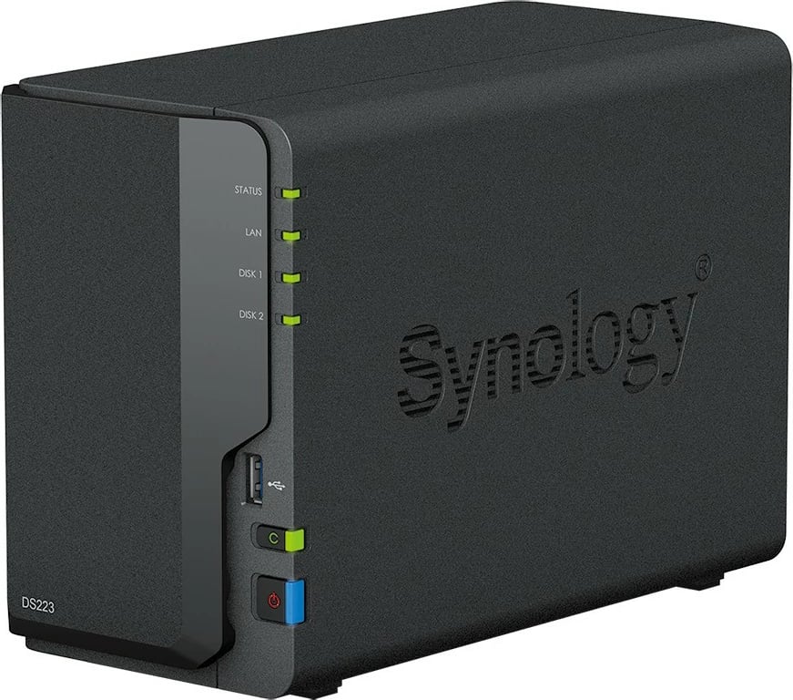 NAS Synology DiskStation DS223, Desktop, Realtek RTD1619B, 2 GB, DDR4