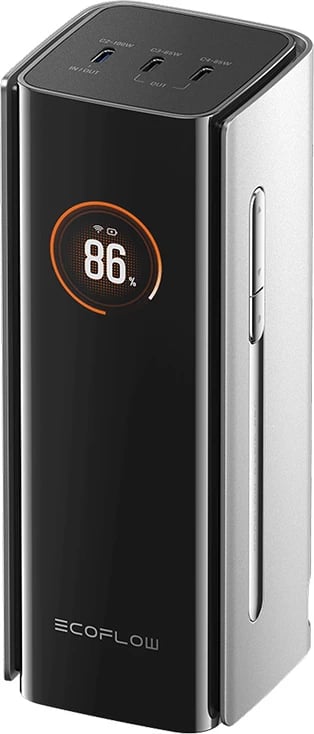 Powerbank EcoFlow RAPID Pro 20000 mAh, 230W, me kabllo të integruar 100W, Gri