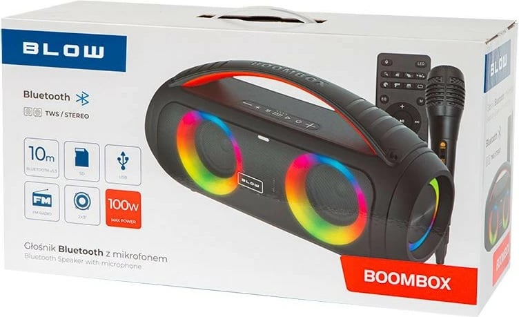 Altoparlant Bluetooth Blow BOOMBOX me mikrofon, i zi, set