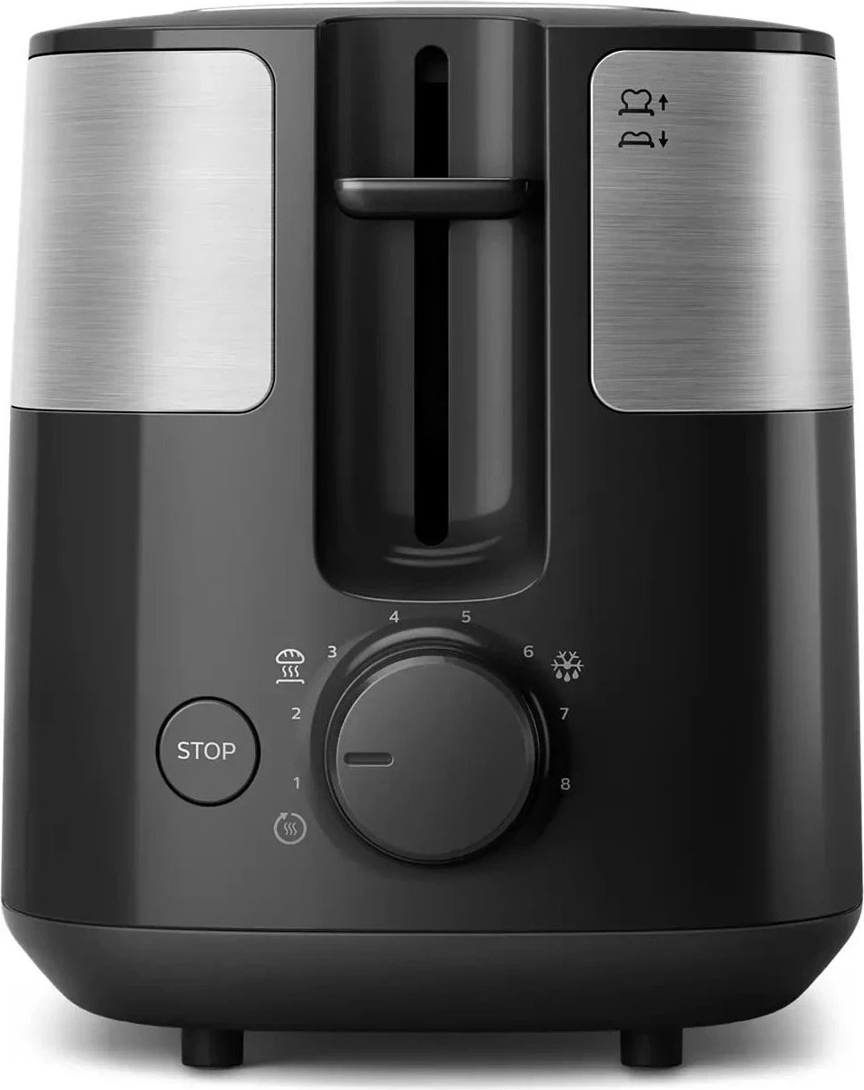 Toster Philips HD2516/90, 830W, 2 feta, 8 nivele, i zi-argjendtë
