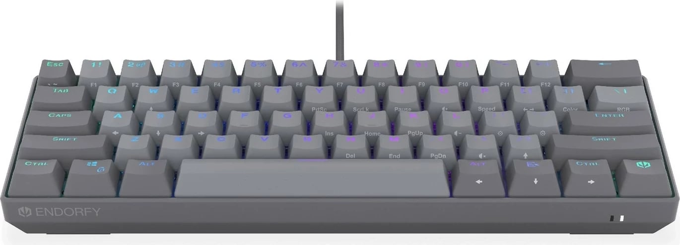 Tastierë mekanike Endorfy Thock V2 Compact, 60%, RGB, gri