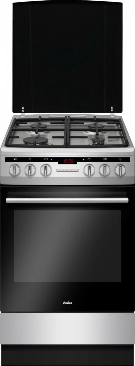 Furrë dhe pianurë Amica 57GE3.33HZpTaDA(Xx), 66L, inox, gaz dhe elektrik