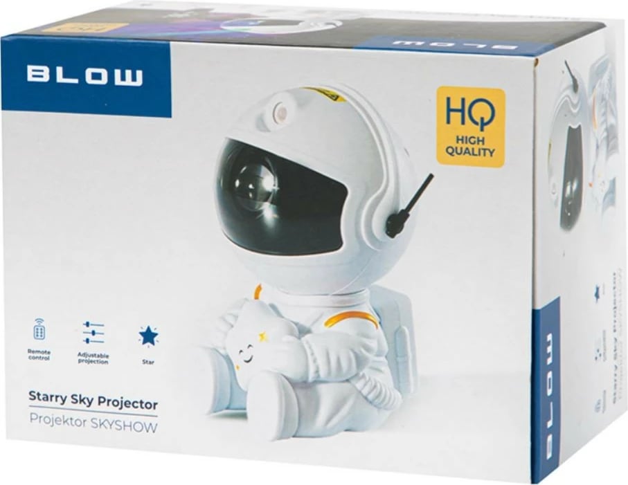 Llambë nate LED BLOW Astronaut Projector, e bardhë, me telekomandë