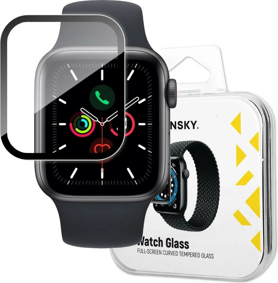 Xham mbrojtës hibrid për Apple Watch Wozinsky Watch Glass, 44mm, i zi