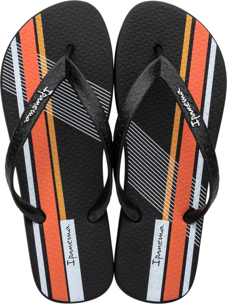 Flip-flopa për meshkuj Ipanema, zi-portokalli