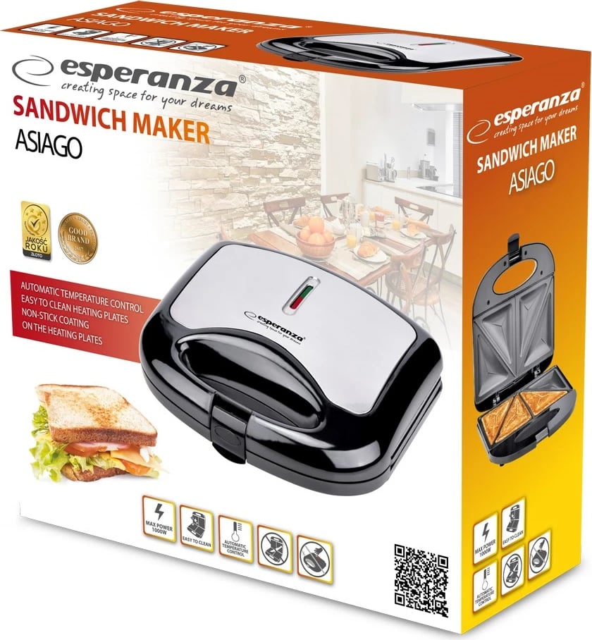 Toster Esperanza EKT01, 1000W, i zi