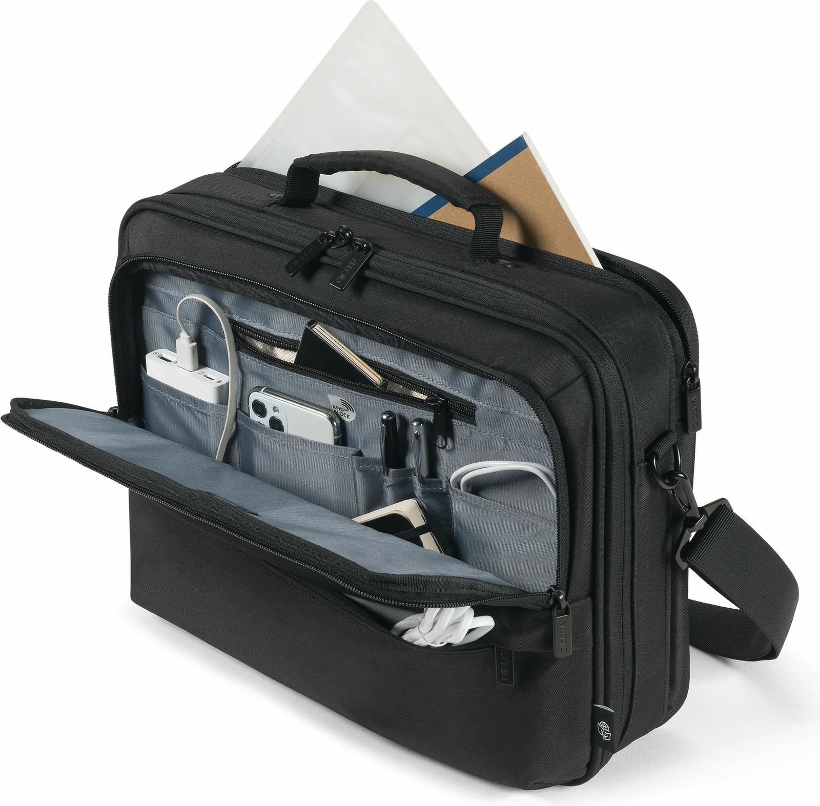Çantë laptopi DICOTA ECO Briefcase D32029-RPET 14.1 inç e zezë