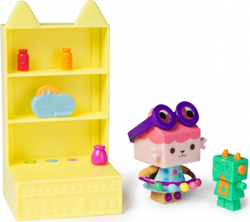 Set figurina Gabby's Dollhouse, Spin Master, 6068602/20144757, plastikë, me raft dhe aksesorë, shumëngjyrëshe