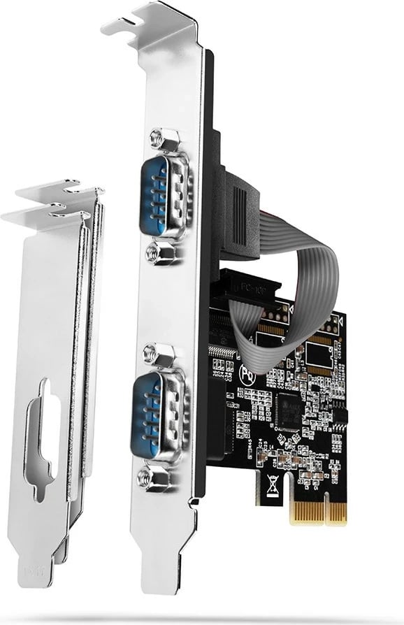 Kartë ndërfaqe AXAGON PCEA-S2N, RS-232, PCIe, E zezë