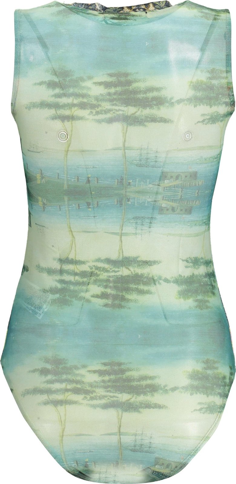 Body top për femra Desigual, e gjelbër Body top për femra Desigual, e gjelbër