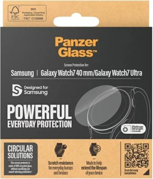 Xham i temperuar PanzerGlass për Samsung Galaxy Watch Ultra 47mm / Watch 7 40mm