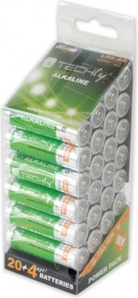 Bateri alkaline Techly LR06 AA, 24 copë