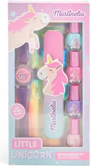 Set manikyr dhe orë për femra Martinelia Little Unicorn Watch & Manicure Set, 6 copë