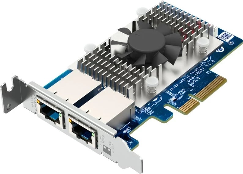 Kartë rrjeti QNAP QXG-10G2T, Ethernet 10 Gigabit, PCI Express, Gjelbër