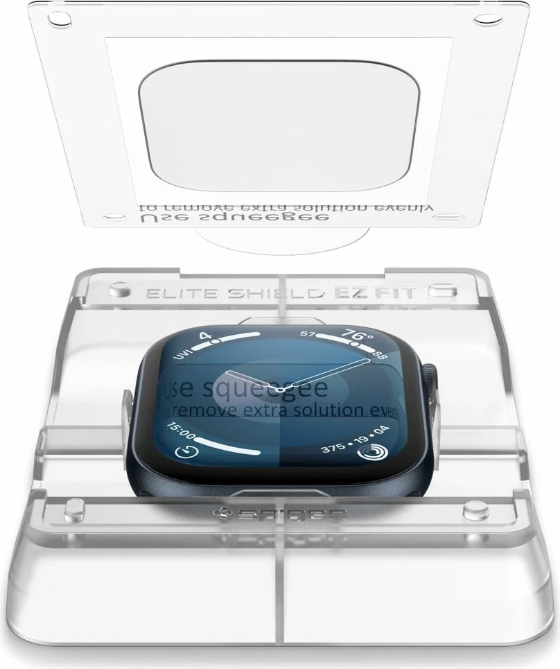 Mbrojtëse ekrani për smartwatch Spigen Elite Shield EZ FIT Hybrid Glass, për Apple Watch 10 46mm, Transparent, 2-pack