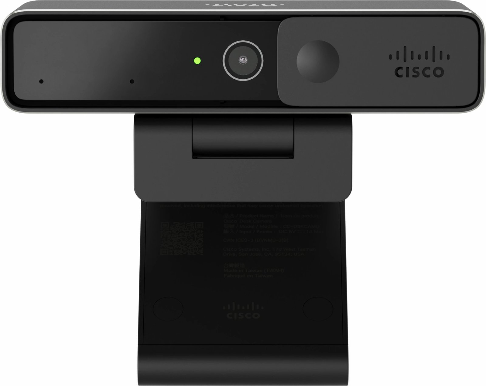 Webcam Cisco Desk Camera 4K, 13MP, USB-C, 4K Ultra HD, dy mikrofona, e zezë