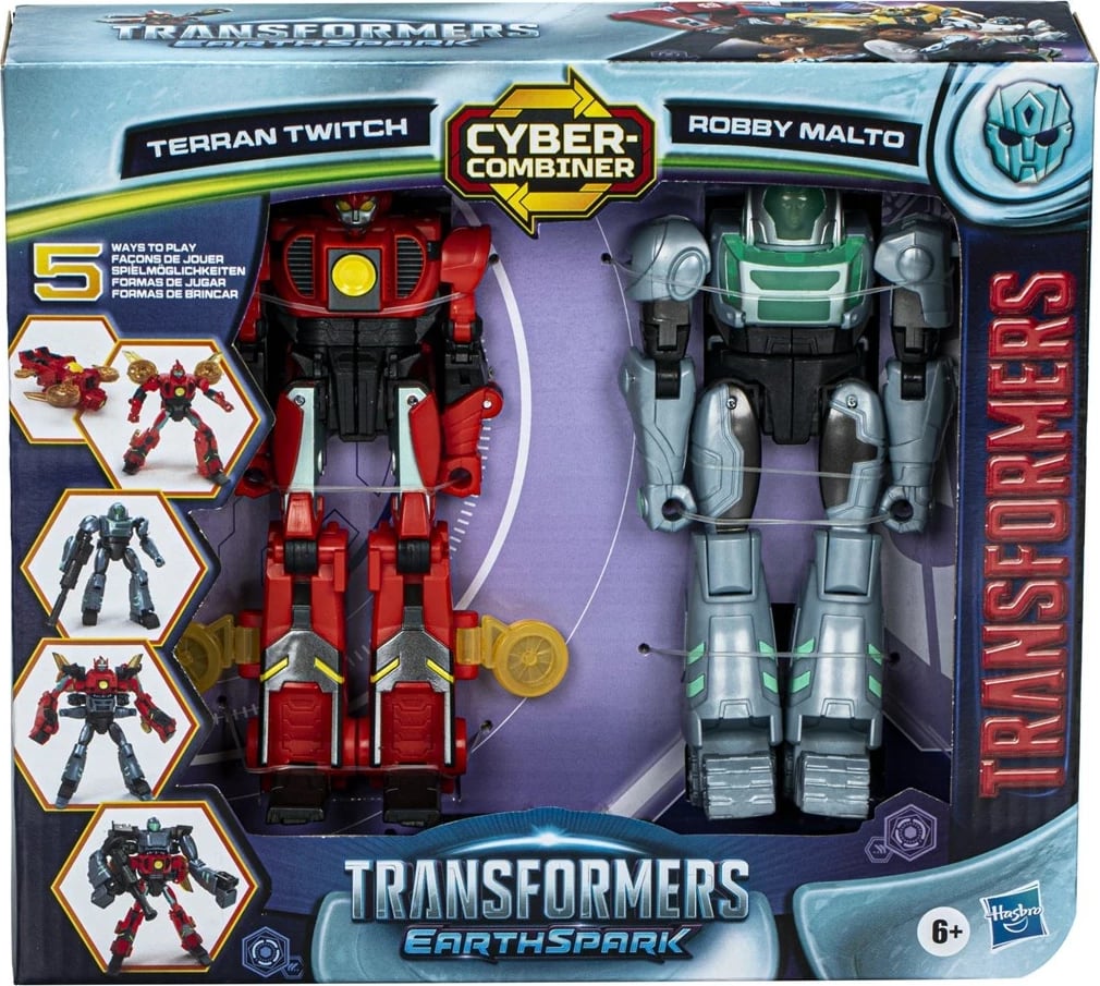 Lodra Transformers EarthSpark Cyber-Combiner 1, Hasbro, Multikolor