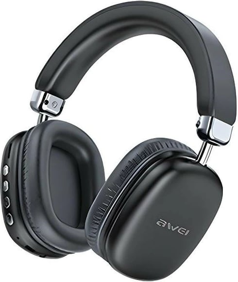 Kufje Bluetooth AWEI AT7 over-ear, e zezë