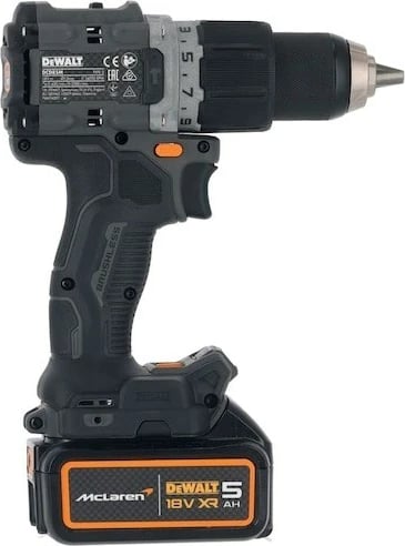 Makine shpuese/vidëzuese DeWalt MCLAREN DCD85MP2T, 18V, 5Ah, me 2 bateri, e verdhë/zezë, me valixhe