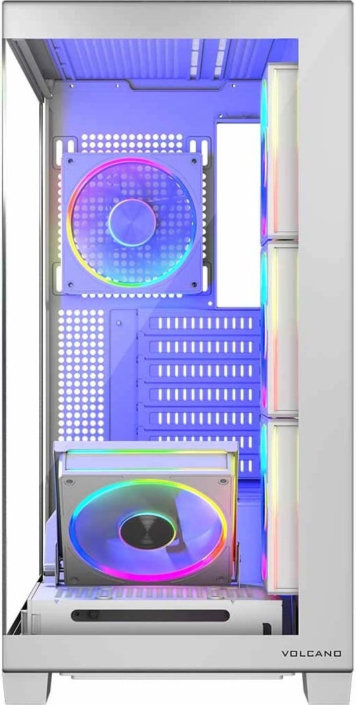 Kasë MODECOM Volcano Stellar 5F ARGB 20, Midi Tower, e bardhë