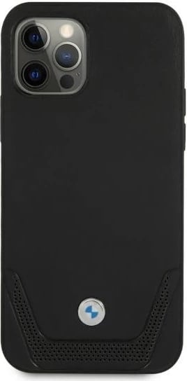 Mbështjellës BMW BMHCP12LRSWPK për iPhone 12 Pro Max, Hardcase, Lëkurë, E zezë