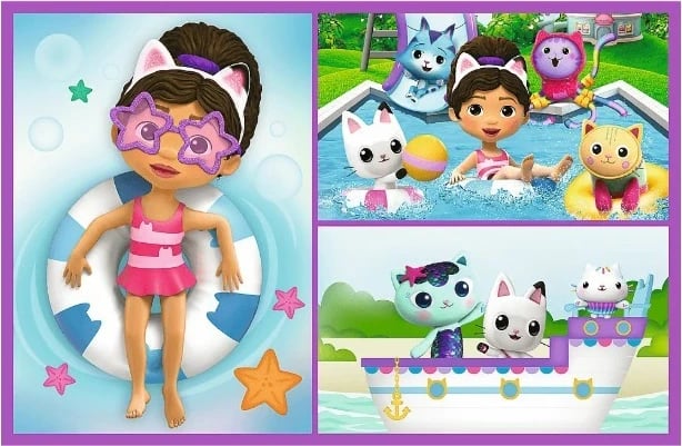 Puzzle për fëmijë Trefl Gabby's Dollhouse 2x70 elemente, shumëngjyrëshe, set Puzzle për fëmijë Trefl Gabby's Dollhouse 2x70 elemente, shumëngjyrëshe, set