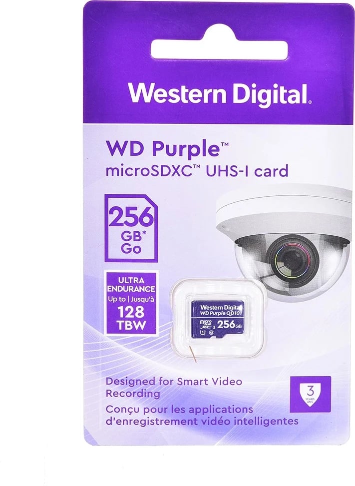 Kartë memorie Western Digital WD Purple SC QD101, 256GB, Class 10