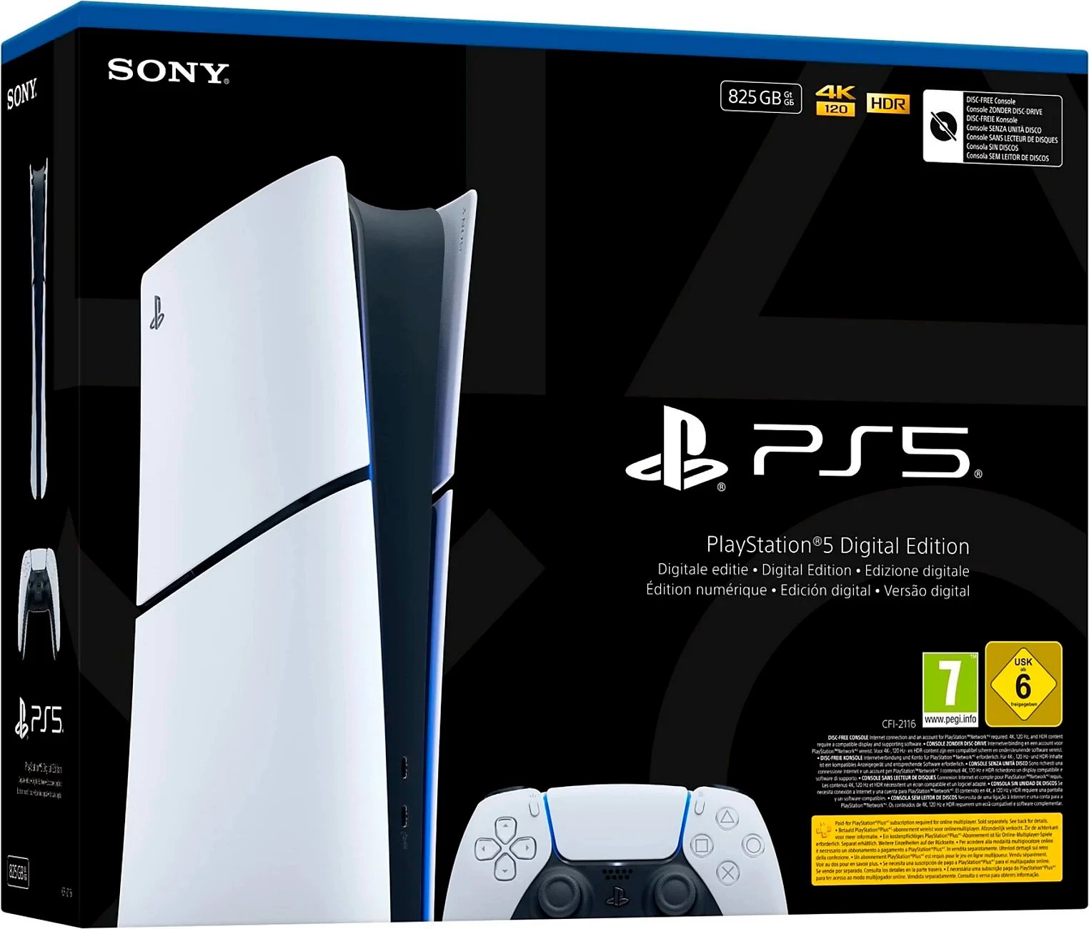 Konzolë Sony PlayStation 5 Digital Edition 825GB bardhë