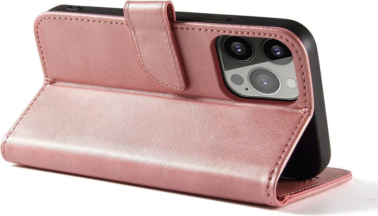 Mbështjellës Hurtel Magnet Case për Samsung Galaxy S24, me kapak dhe portofol, Rozë
