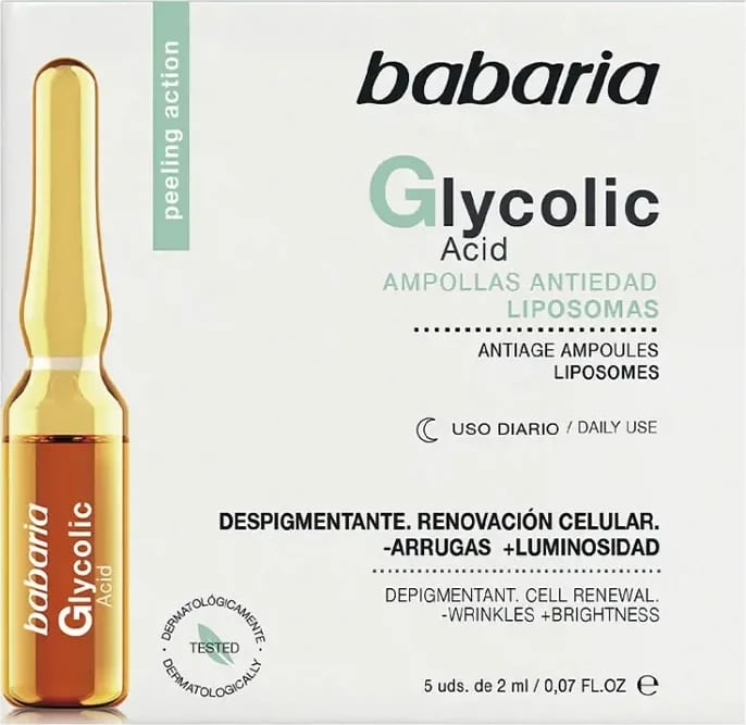 Ampula për fytyrë Babaria Glycolic Acid Cell Renewal unisex 5x2ml