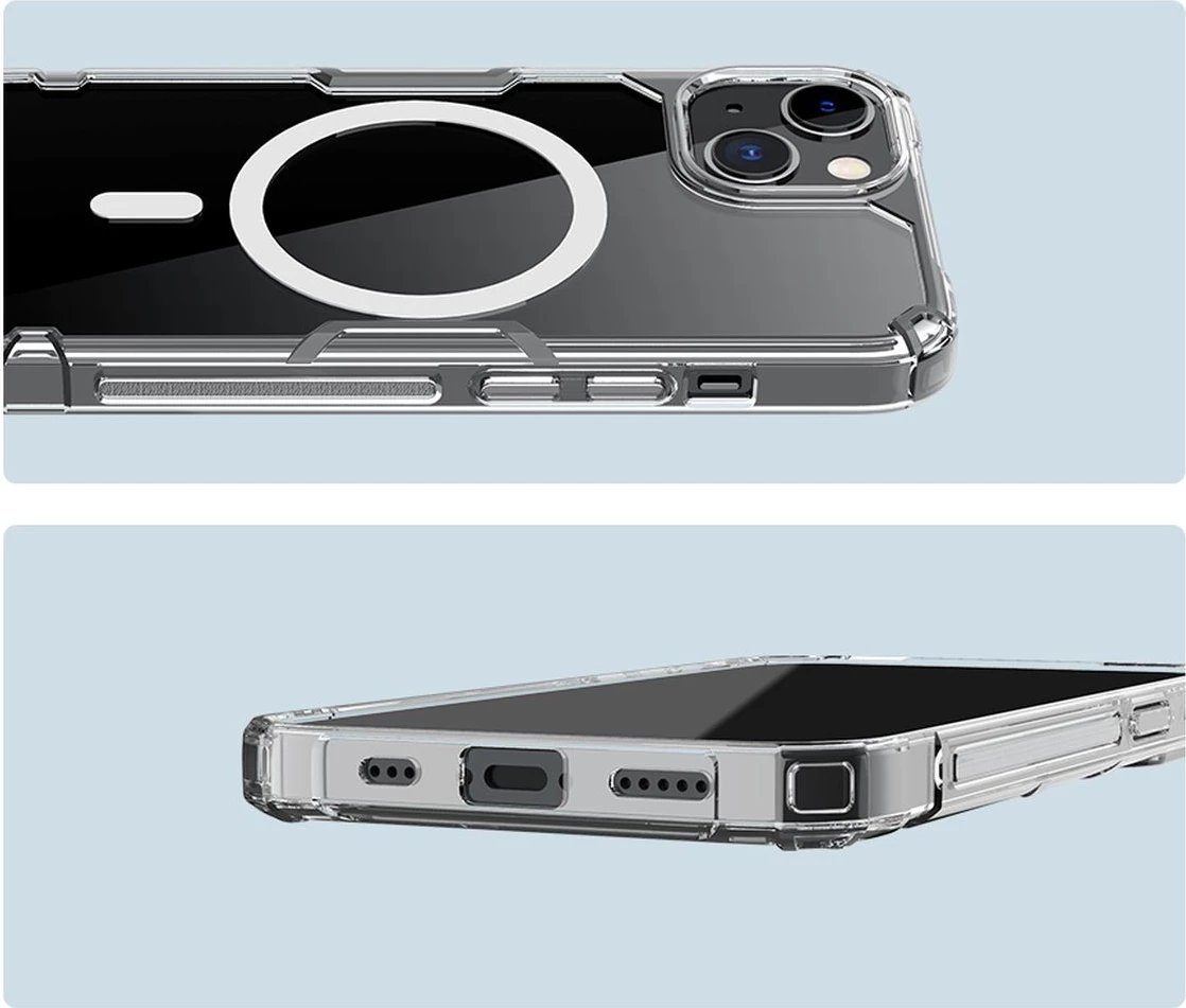 Mbështjellës Nillkin Nature Pro për iPhone 14 Plus, MagSafe, transparent, bardhë