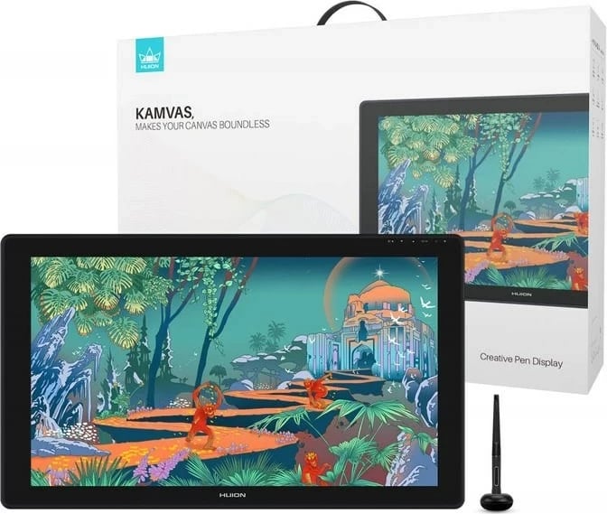 Tablet grafike HUION Kamvas 24, 5080 lpi, 526,85 x 296,35 mm, USB-C, E zezë