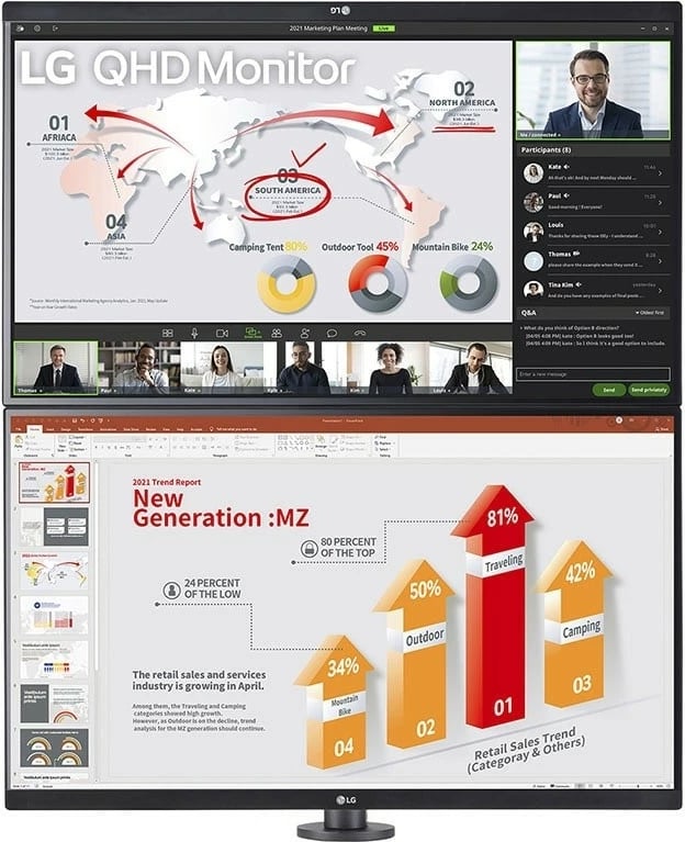 Monitor LG 27QP88DP-BS, 27", 2560 x 1440, Quad HD, LED, 5 ms, i zi