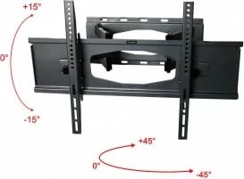 Mbajtës muri për TV ART RAMART AR-65, 32-80 inç, metal, i zi