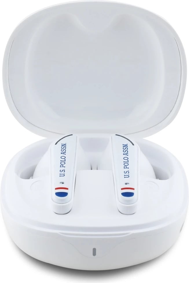 Kufje TWS U.S. Polo Assn. DH Logo, Bluetooth 5.4, me kuti karikimi, të bardha