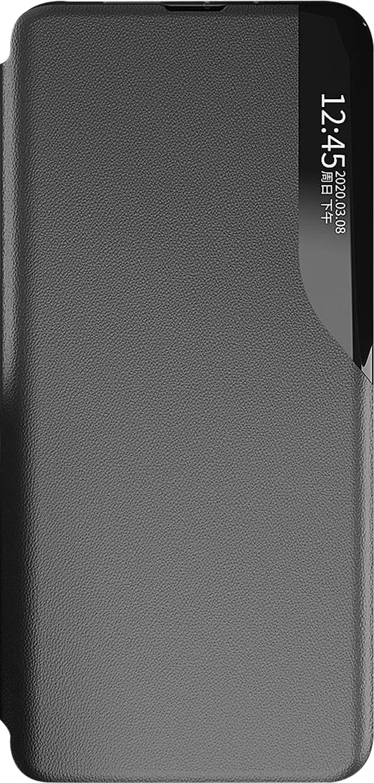 Mbështjellës Hurtel Eco Leather View Case për Xiaomi Redmi Note 12 Pro+, i zi