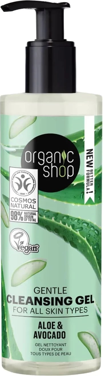 Xhel pastrues trupi unisex Organic Shop Aloe & Avocado, 200ml