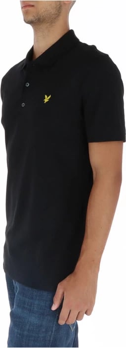 Maicë polo për meshkuj Lyle & Scott, e zezë