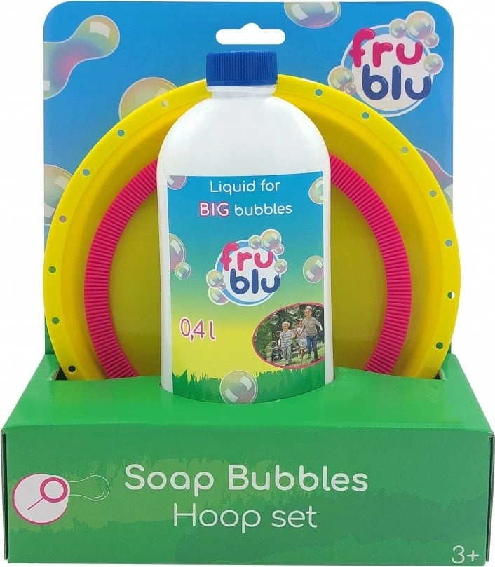 Set flluska sapuni Tm Toys Fru Blu DKF0485, me rreth dhe lëng 400 ml, rozë/verdhe