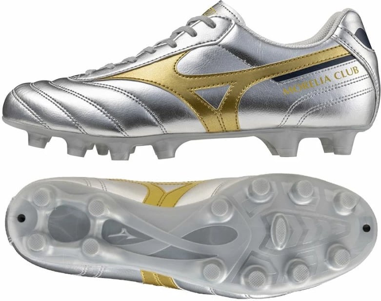 Çizme futbolli Mizuno për meshkuj, të hirtë
