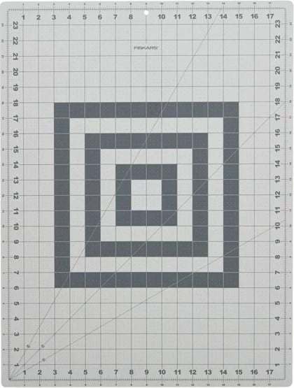 Tapet prerës Fiskars 8371, 450x450 mm, Gri