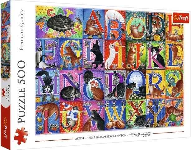 Puzzle Trefl Cat Alphabet 500 pjesë, shumëngjyrësh