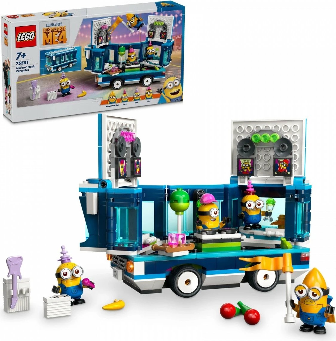 Set lodrash LEGO Minions Party Bus 75581, 379 pjesë, plastikë