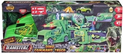 Kamion transportues dinosaurësh Teamsterz, me drita dhe zë, Jeshil
