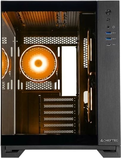 Kasë Chieftec VISIO GM-30B-TG-OP, Midi Tower, 6x ventilatorë ARGB, Xham i temperuar, E zezë