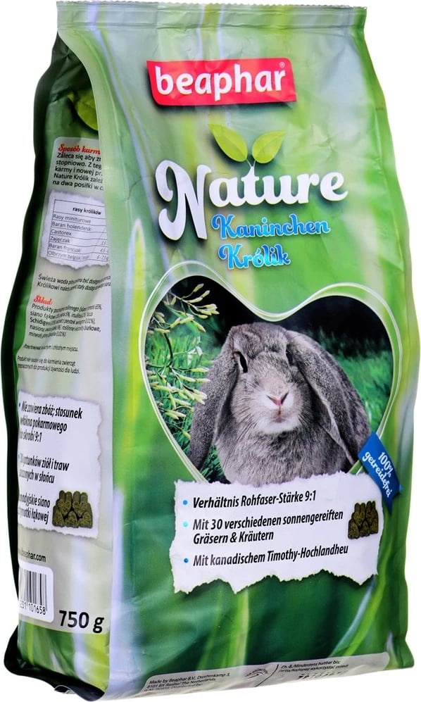 Ushqim lepuri beaphar Nature 750 g