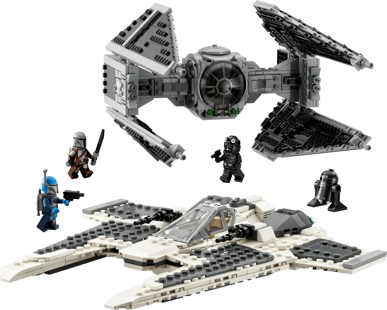 Set LEGO Star Wars 75348 Mandalorian Fang Fighter vs TIE Interceptor