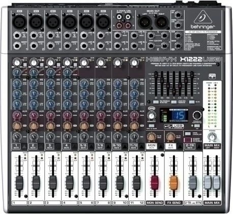 Mikser audio Behringer X1222USB, 4 kanale